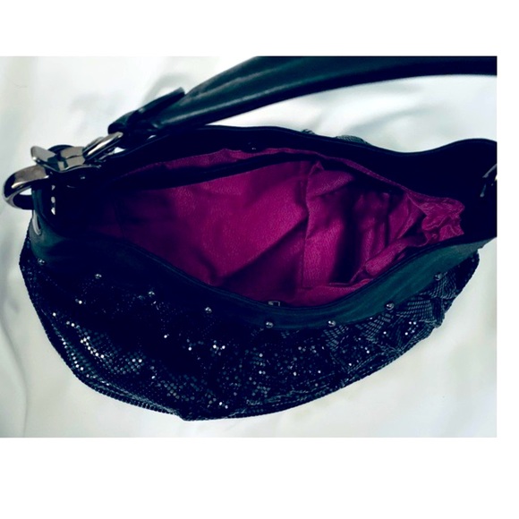 Cole Haan g series black leather & sequin purse - Picture 6 of 7